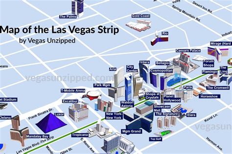 3d map of vegas strip.